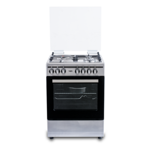 VON VCF663161FSX Freestanding Cooker – 3 Gas + 1 Electric Burners, Cast Iron Pan Support, Flame Failure Device