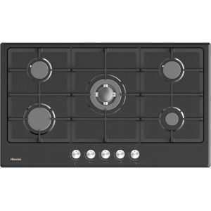 Hisense HGH951BS01 Built In Hob 5 Gas, 90CM – Black, Stainless Steel