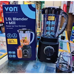 VON Blender 500W 1.5L Blender Full copper Motor 2 Plastic Jar Speed & Pulse Function 1yr Warranty