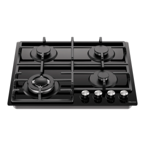 Hisense HHU60GAGB Built In Hob 4 Gas, 60CM – Black Glass